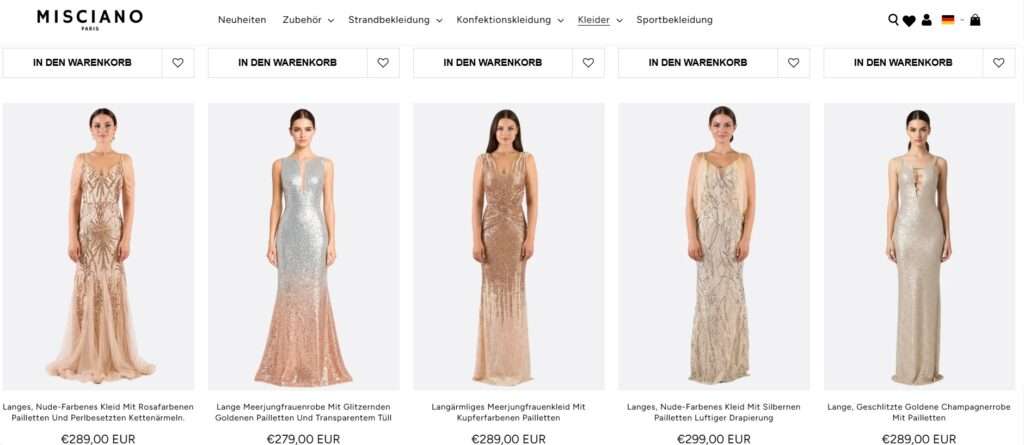 Elegante Abendkleider aus Italien – Misciano