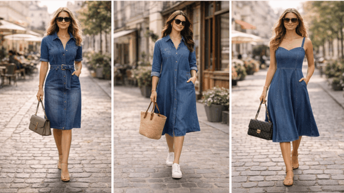 3 verschiedene Arten von Jeanskleidern