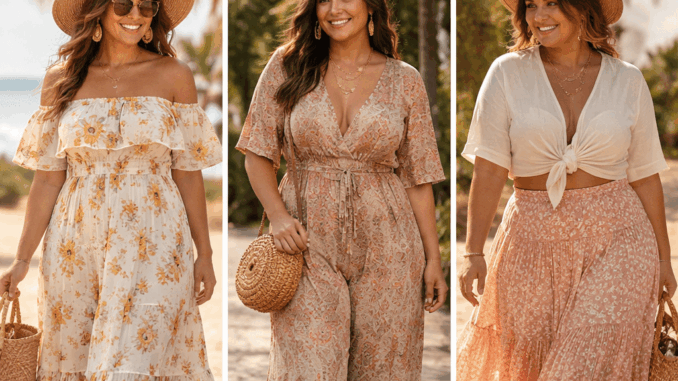Luftige Boho Sommer-Outfits für Plus Size Ladies