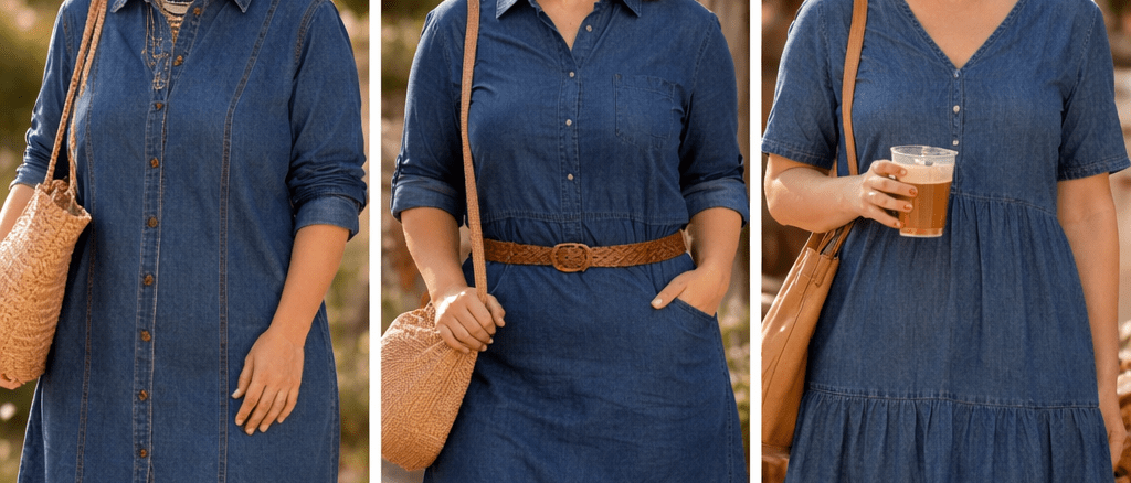 Jeanskleider für Plus Size Figuren