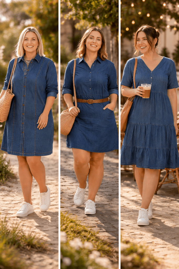 Jeanskleider für Plus Size Figuren