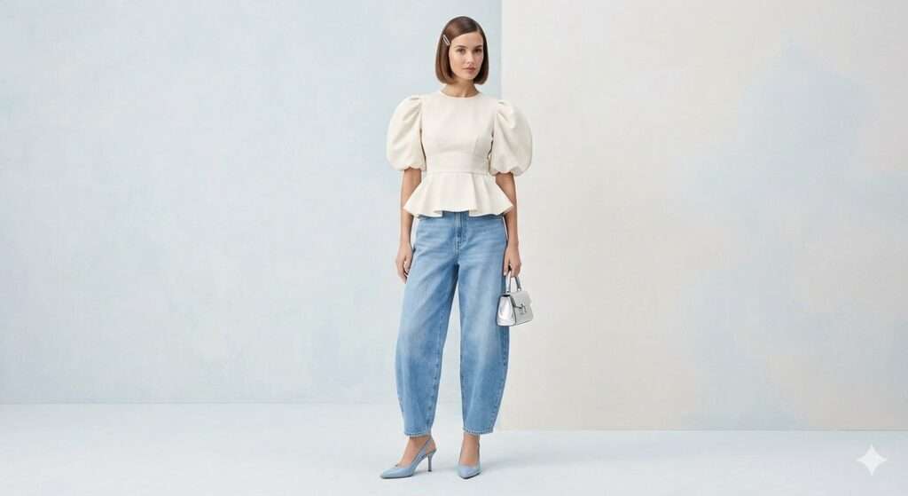 Frühlings Outfit mit Ballon-Jeans