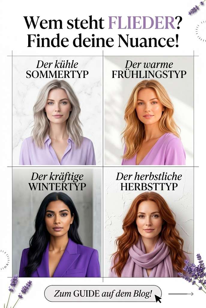 4 Frauentypen Frühling, Sommer etc. mit Flieder