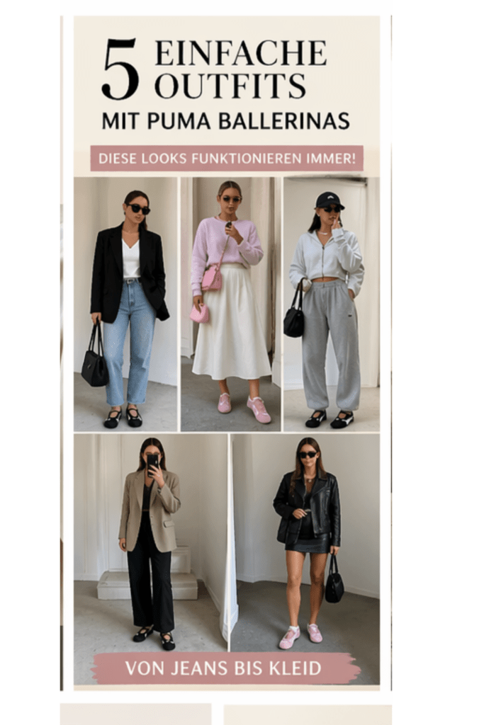 Trendige Puma Ballerina cool kombinieren