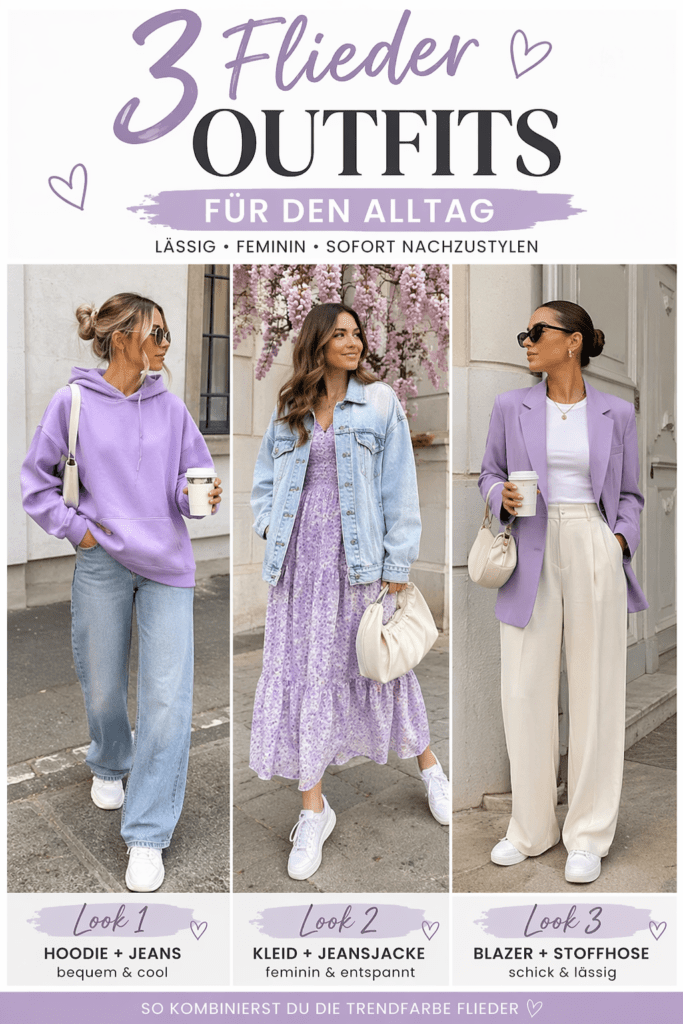 Outfits mit Flieder: 5 lässige Looks für den Alltag