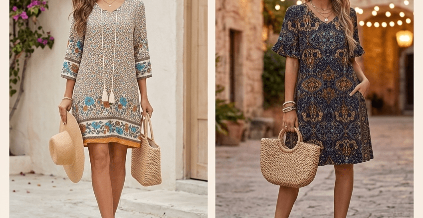 Sommer-Must-have: 3 Wege, kurze Boho-Kleider stilsicher zu kombinieren