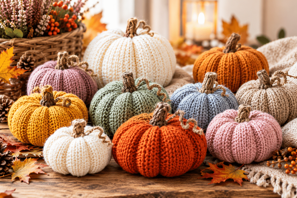 Dekokürbisse stricken – gemütliche Herbstdeko einfach selber machen