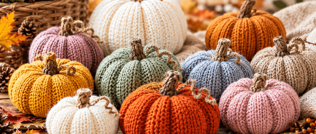 Dekokürbisse stricken – gemütliche Herbstdeko einfach selber machen