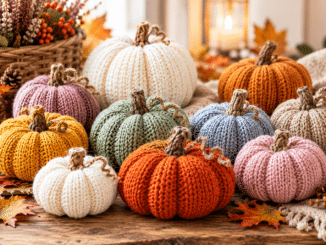 Dekokürbisse stricken – gemütliche Herbstdeko einfach selber machen