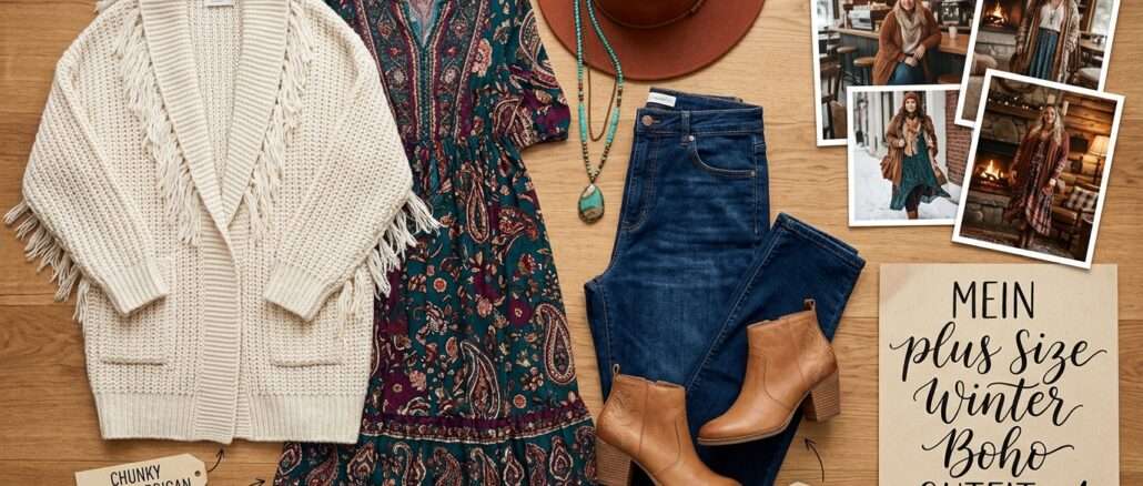 Boho-Style im Winter für Plus-Size-Figuren: 3 warme & kaschierende Outfit-Ideen (Größe 44+)